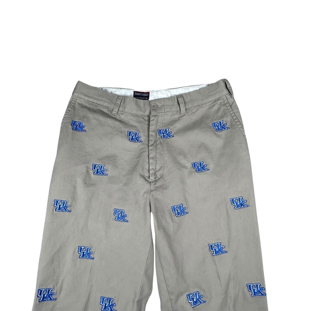 Pennington Bailes Mens Khaki Kentucky Wildcats Embroidered Stadium Pants Sz 33